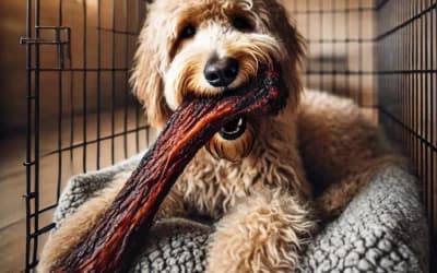 Labradoodle w kennel klatce