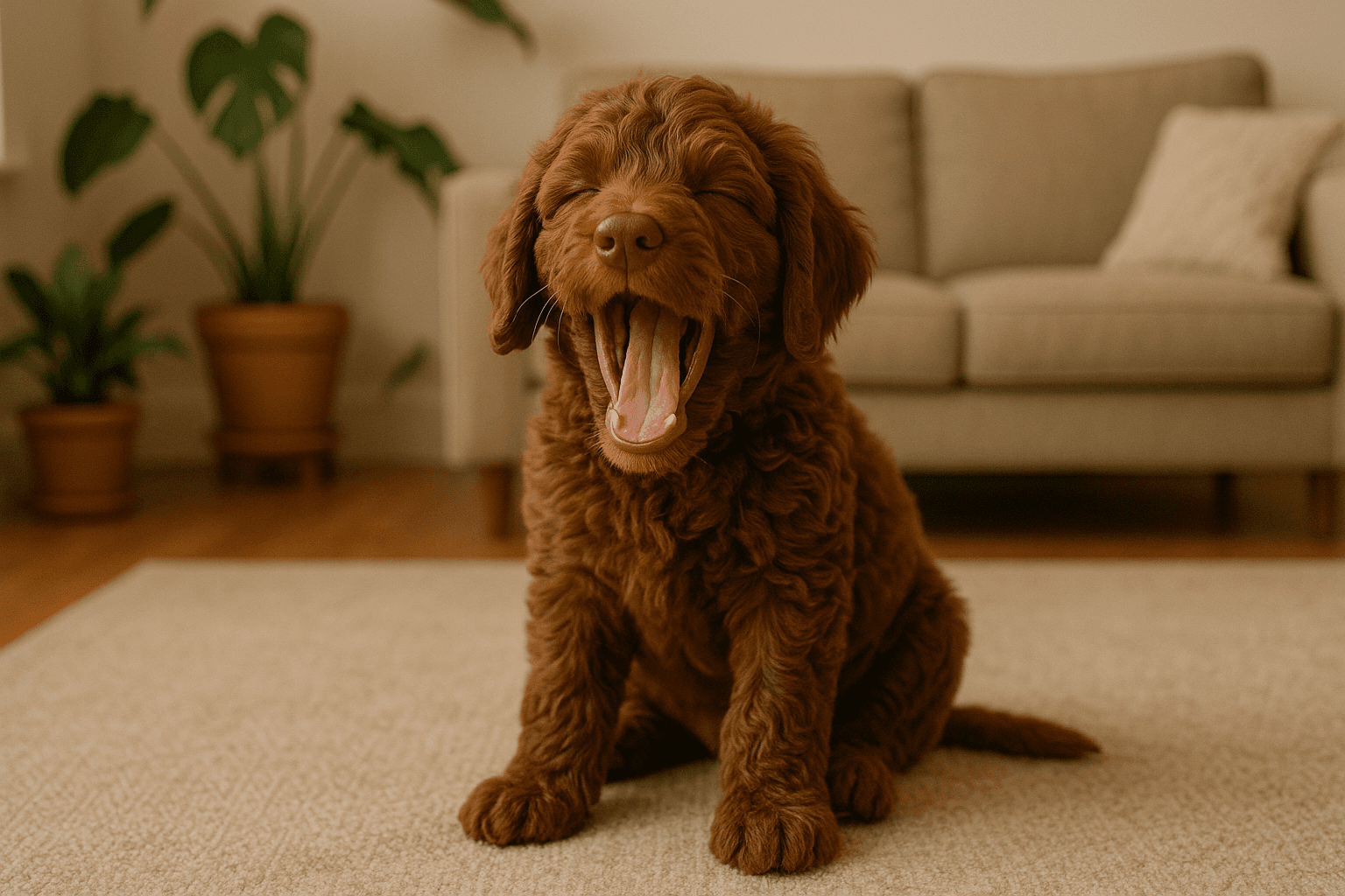 Labradoodle ziewa
